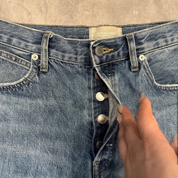 EVERLANE The Rigid Way High Jean Light Indigo Jeans Size 30 Regular - Picture 4 of 11